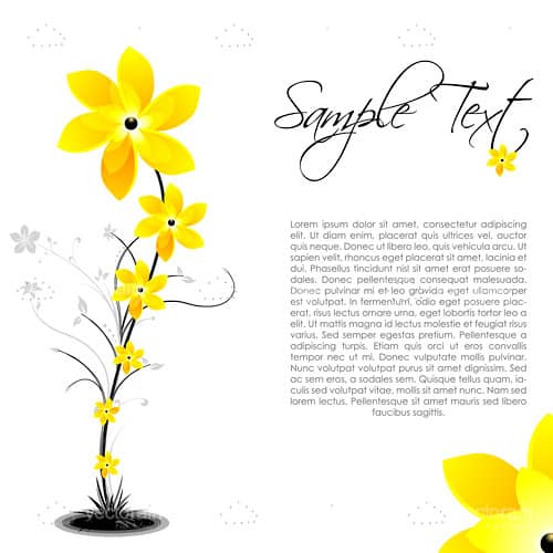 Flowers Background with Sample Text